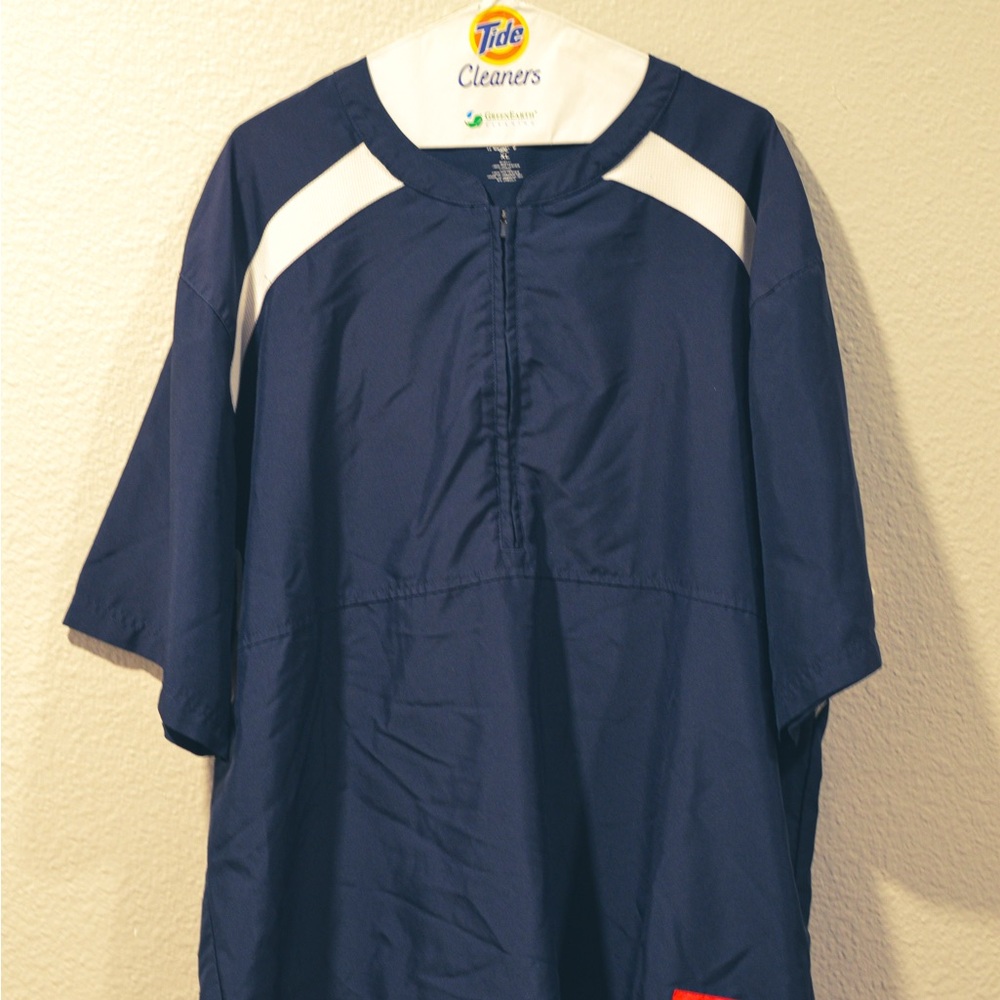 Rawlings Navy and White Half-Zip Shirt